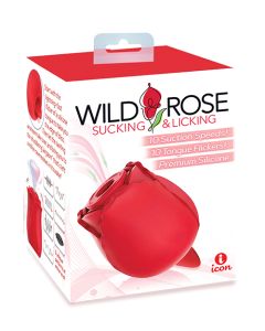 Wild Rose & Tongue Vibrator - Red