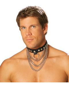 Men's Leather Collar