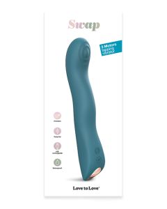 Love to Love Swap Tapping Vibrator - Teal Me