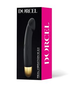 Dorcel Real Vibration M 8.6" Rechargeable Vibrator 2.0 - Black/Gold
