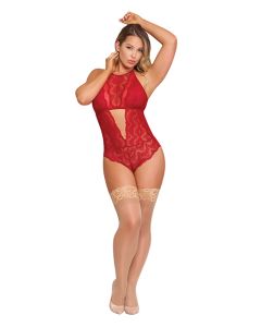 Sugar & Spice Teddy w/Snap Crotch Red
