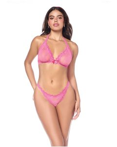 Lacy Halter Top w/Panty 2 pc Set