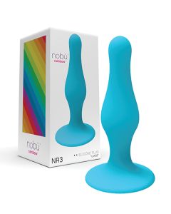 Nobu Rainbow Large Silicone Plug - Blue