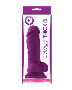 Colours Pleasures Thick 5" Dildo - Purple