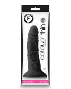 Colours Pleasures 5" Thin Dildo - Black