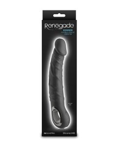 Renegade Rimmer Vibrating Dong w/Handle - Black