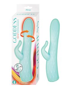 Goddess Heat-up & Rotating Vibrator - Aqua