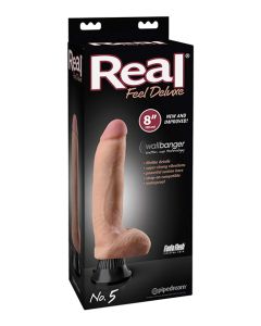 Real Feel Deluxe No. 5 8" Vibe Waterproof - Flesh