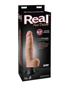 Real Feel Deluxe No. 6 8.5" Vibe Waterproof - Flesh