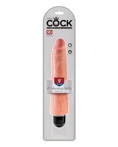 King Cock 9" Vibrating Stiffy - Flesh