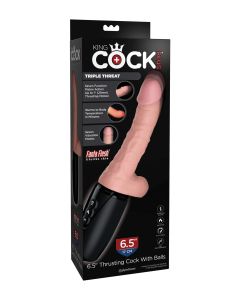 King Cock Plus Thrusting, Warming & Vibrating Triple Threat Dong
