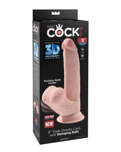 King Cock Plus 8" Triple Density Cock w/Swinging Balls