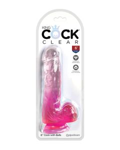 King Cock Clear 6" Cock w/Balls