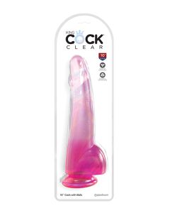 King Cock Clear 10" Cock w/Balls