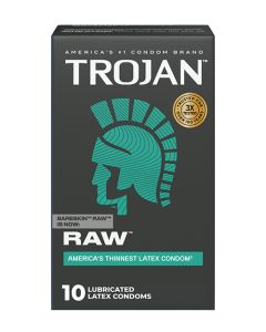 Trojan Raw Condoms - Pack of 10