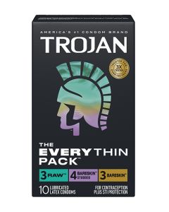 Trojan BareSkin EveryTHIN Condoms - Variety Pack of 10