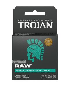 Trojan Raw Condoms - Pack of 3