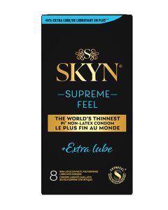 Lifestyles SKYN Supreme Feel Extra Lubrication Condoms - Box of 8