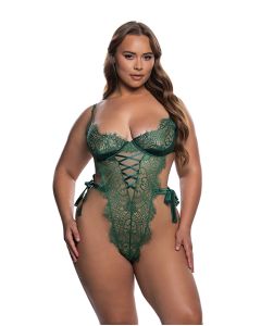 Dreamer's Lust Lace and Satin Teddy