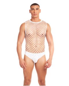 Rainbow Party Full Effect Large Mesh Unitard 2 pc Set w/Thong