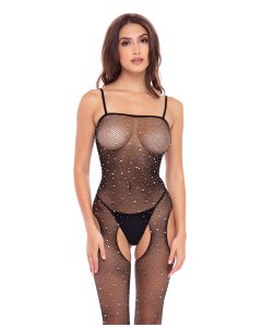 Rene Rofe Sparkle Crotchless Bodystocking