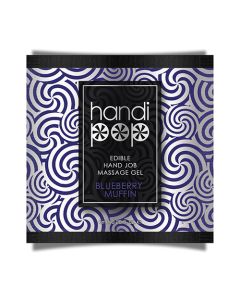 Handipop Hand Job Massage Gel Single Use Packet - 6 ml Blueberry Muffin