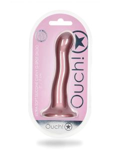 Shots Ouch 7" Curvy G-Spot Dildo - Rose Gold