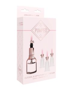 Shots Pumped Clitoral & Nipple Pump Set - Medium Rose Gold