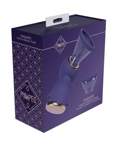 Shots Pumped Exquisite Rechargeable Vulva & Breast Pump - Purple