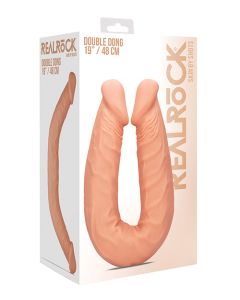 Shots RealRock 18" Double Dong - Flesh