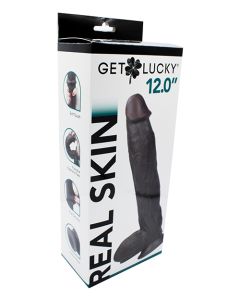 Get Lucky 12" Real Skin Series - Dark Brown