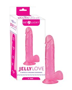 Get Lucky Jelly Love 9" Dildo - Pink
