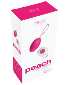 VeDO Peach Rechargeable Egg Vibe - Foxy Pink