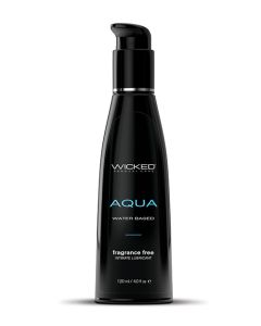 Wicked Sensual Care Aqua Waterbased Lubricant - 4 oz Fragrance Free