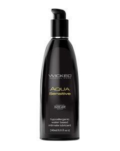 Wicked Sensual Care Hypoallergenic Aqua Sensitive Water Based Lubricant - 8 oz Unscented