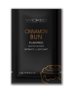 Wicked Sensual Care Aqua Waterbased Lubricant - .1 oz Cinnamon Bun