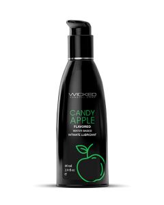 Wicked Sensual Care Aqua Waterbased Lubricant - 2 oz Candy Apple