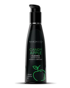Wicked Sensual Care Aqua Waterbased Lubricant - 4 oz Candy Apple
