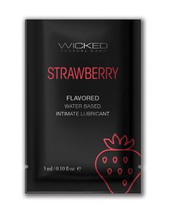 Wicked Sensual Care Waterbased Lubricant - .1 oz Strawberry