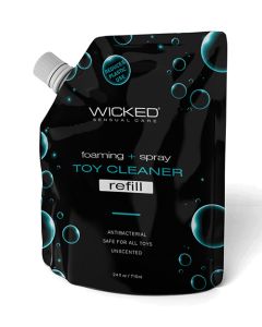 Wicked Sensual Care Foaming + Spray Toy Cleaner Refill Pouch - 24 oz