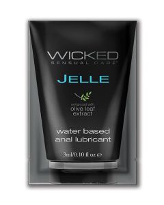 Wicked Sensual Care Jelle Water Based Anal Lubricant - .1 oz Fragrance Free