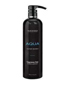 Wicked Sensual Care Aqua Waterbased Lubricant - 16 oz Fragrance Free