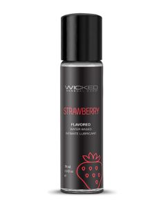 Wicked Sensual Care Aqua Water Based Lubricant - 1 oz Strawberry