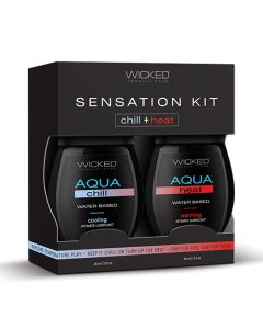 Wicked Sensual Care Sensation Kit Cooling and Warming Water Based Lubricants - 1.5 oz Bottles
