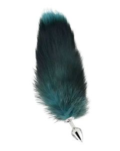Fox Tail Medium Plug - Teal