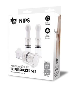 Size Up Nipple & Clit Triple Sucker Set