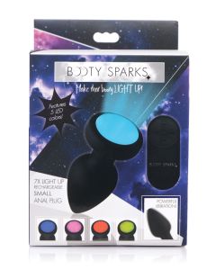 Booty Sparks Silicone Vibrating LED Plug - Small
