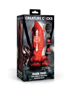 Creature Cocks Dragon Thrust Thrusting & Vibrating Silicone Dildo