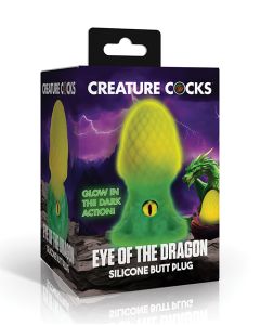 Creature Cocks - Eye of the Dragon Silicone Butt Plug - Green