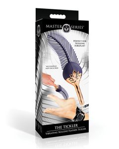 Master Series The Tickler Vibrating Silicone Feather Tickler